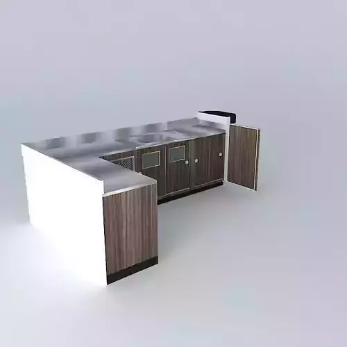 Kit 724 Bench in stainless steel vats and L 2 Light by Alex Marques3