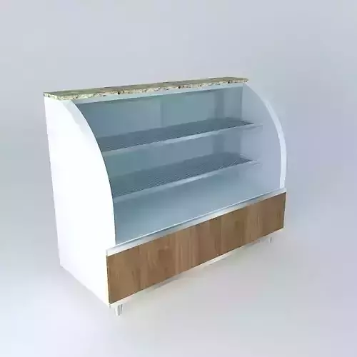 Kit-821B display case with shelves and drawers