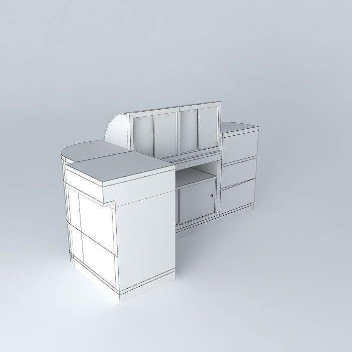 Kit ice cream counter Free 3D model_4