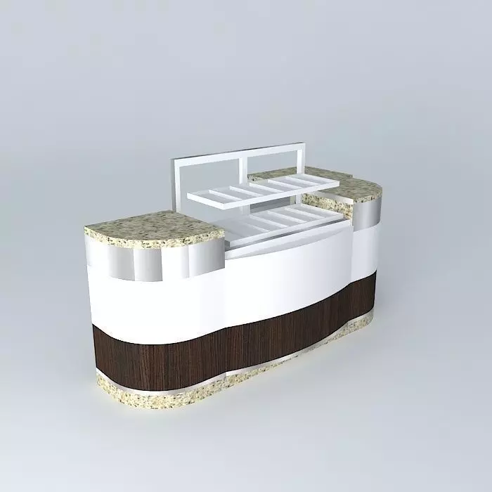 Kit ice cream counter Free 3D model_0