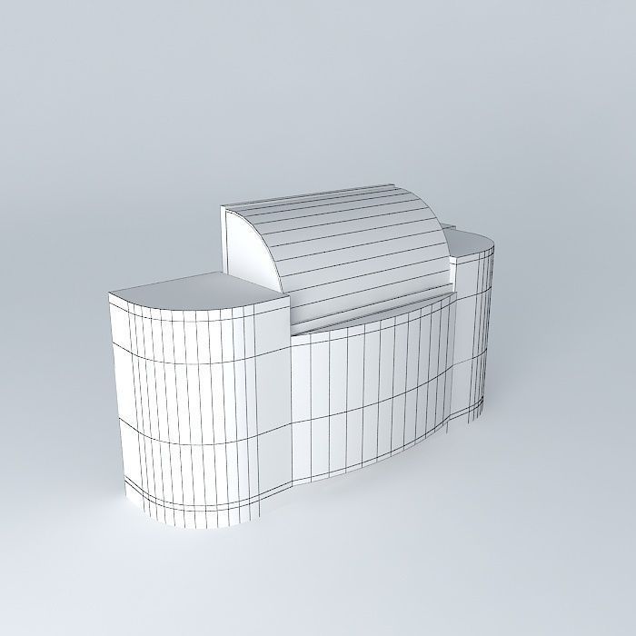 Kit ice cream counter Free 3D model_3