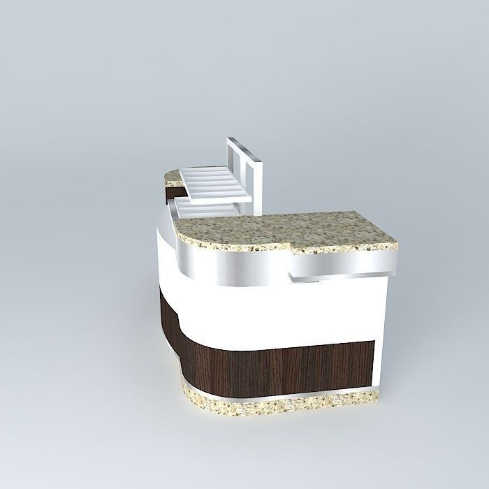 Kit ice cream counter Free 3D model_2