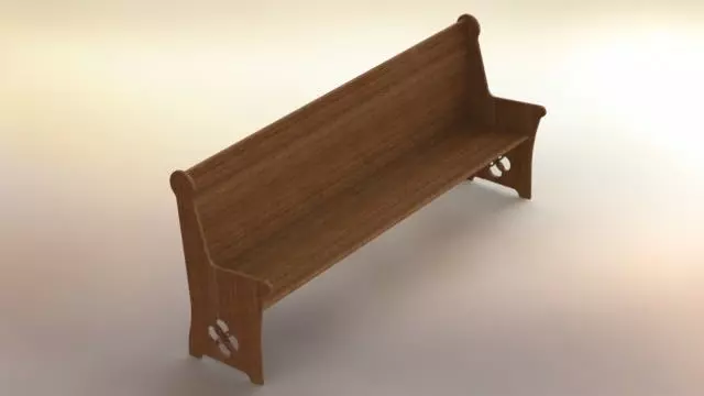 Mahogany bench Free 3D model