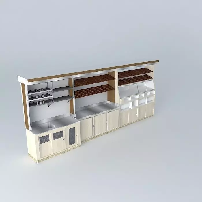 Kit 117 Desk wall by Alex Marques Free 3D model