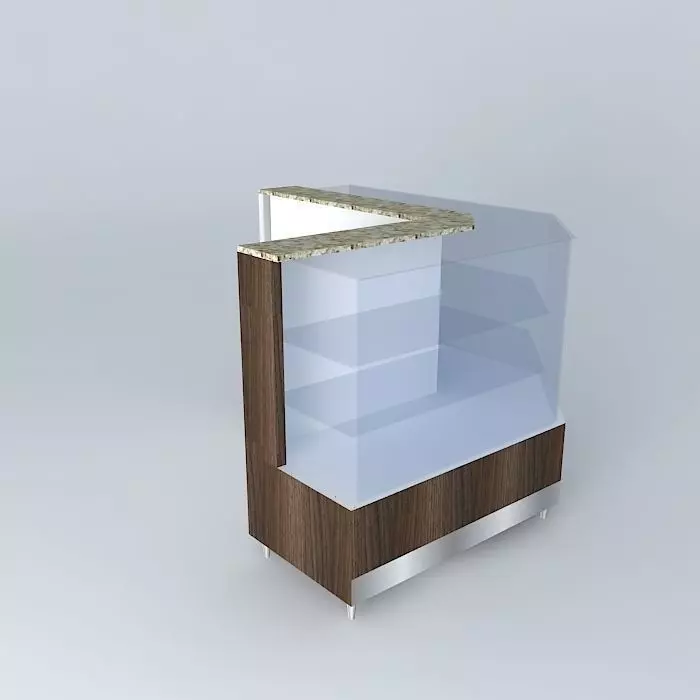 Kit812 Desk Exhibitor L Glass Straight by Alex Marques Free 3D model