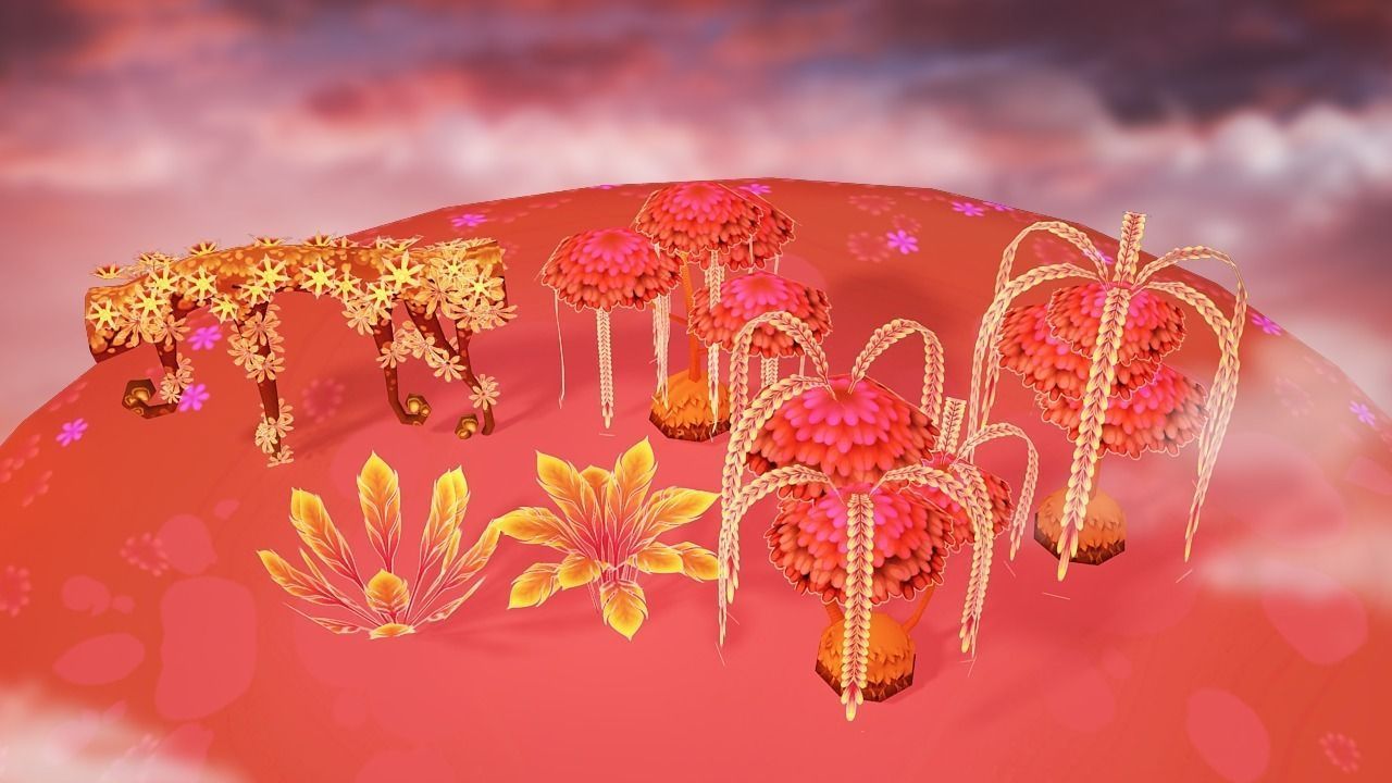 Lava Forest Low-poly 3D model_6