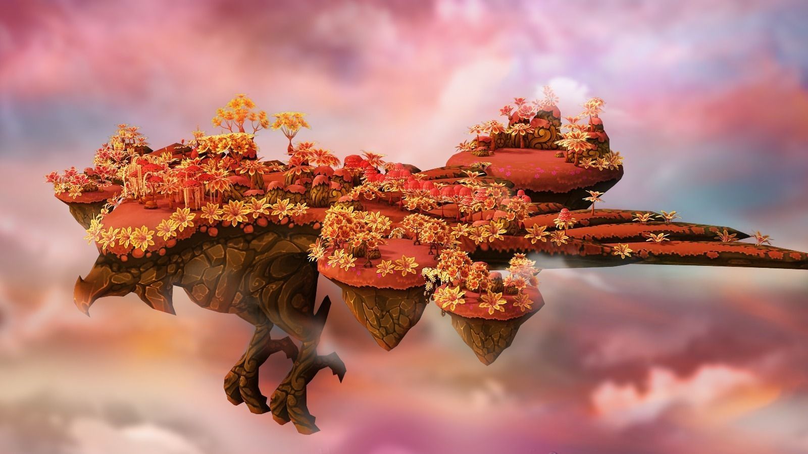 Lava Forest Low-poly 3D model_3