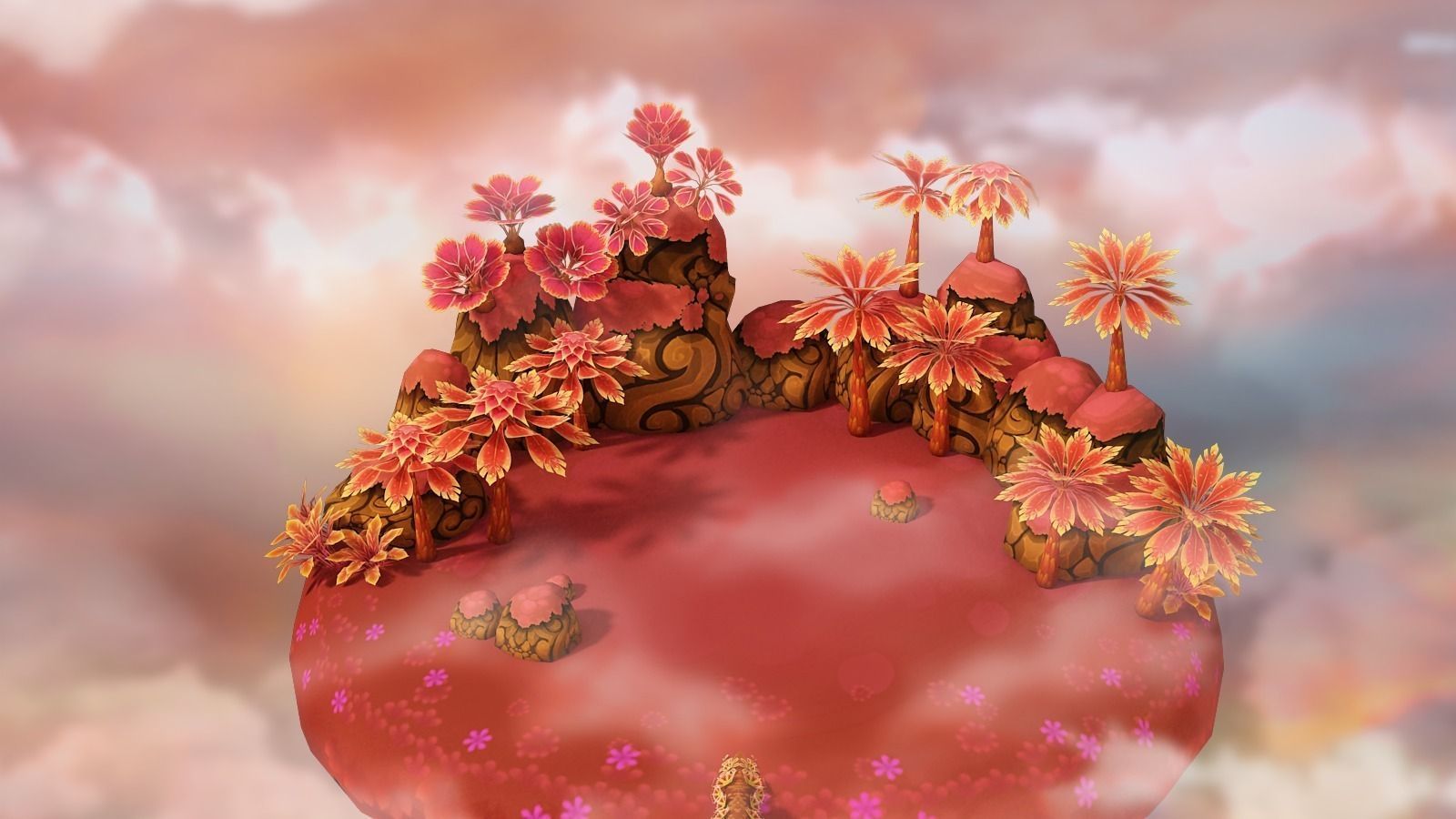 Lava Forest Low-poly 3D model_4