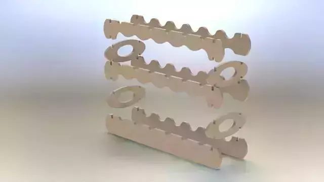 Wine rack Free 3D model