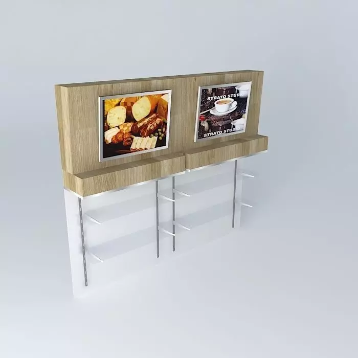 Kit 414 Panel Inclined Shelves By Alex Marques Free 3D model