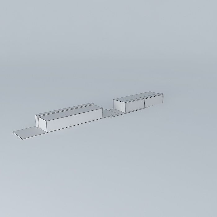 Kit two glass shelves Free 3D model_3