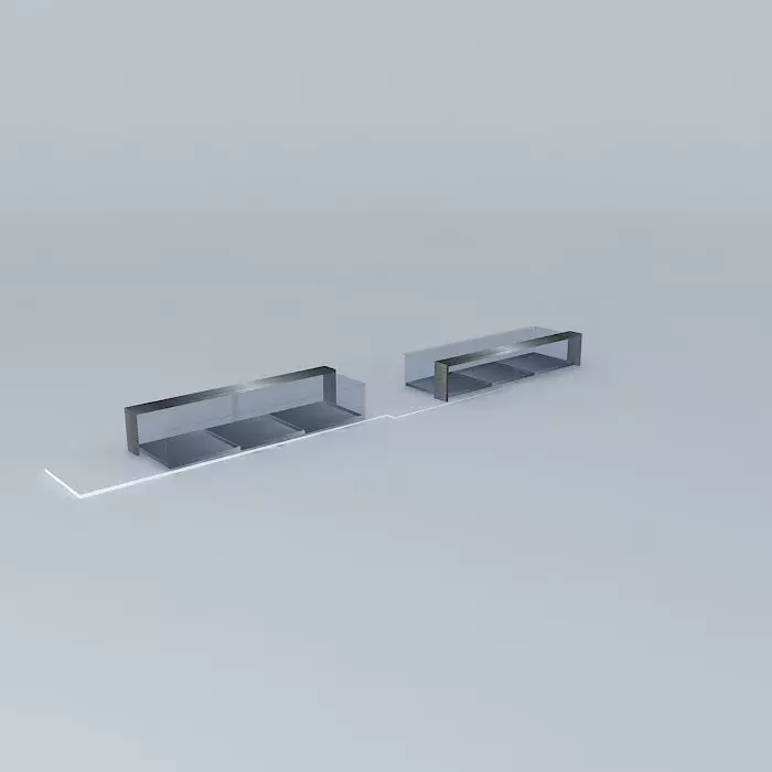 Kit two glass shelves Free 3D model_0