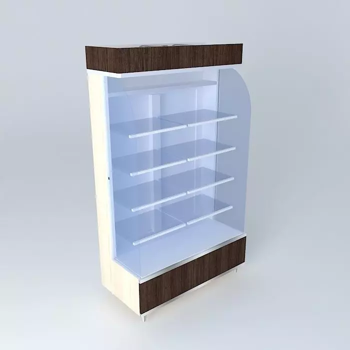 Kit glass display case with shelves Free 3D model