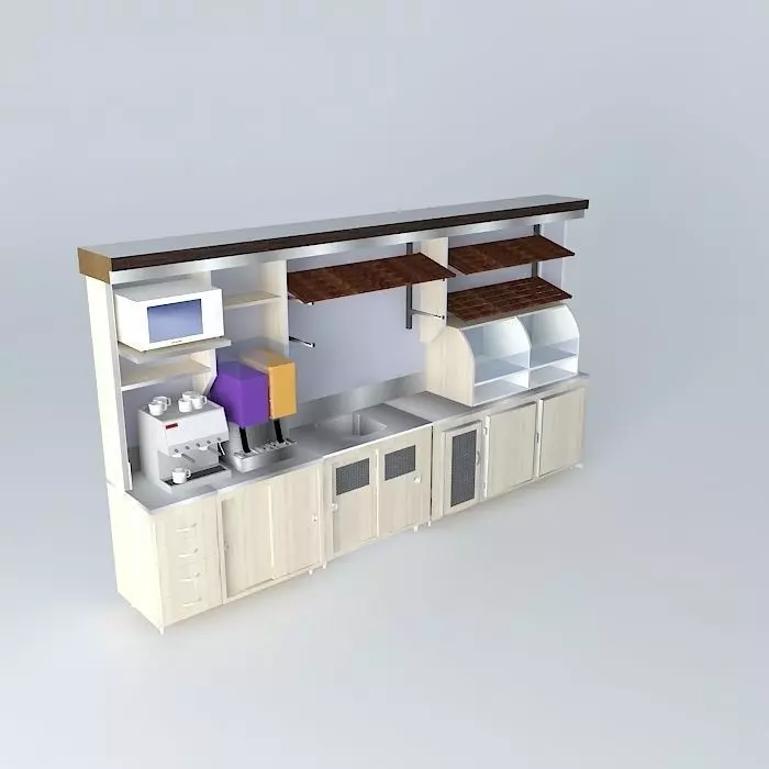 Kit118 Desk wall by Alex Marques Free 3D model
