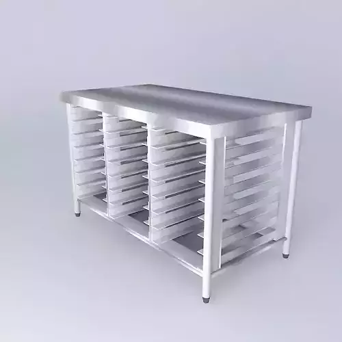 Kit stainless steel tray table