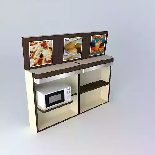 Kit409 panel with shelf Wood Straight by Alex Marques