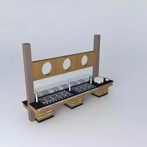 Kit004 Mesa Self Service por Alex Marques Free 3D model