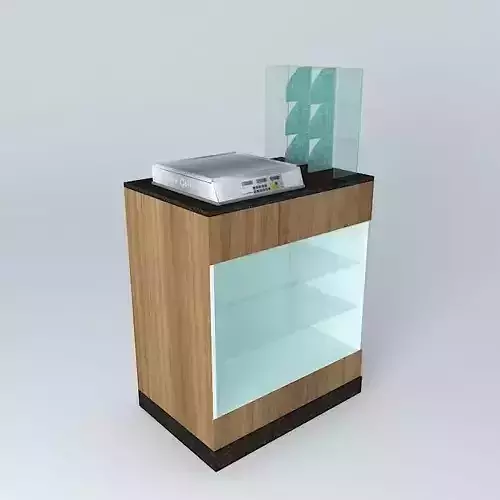 Kit550C wooden display case with glass top