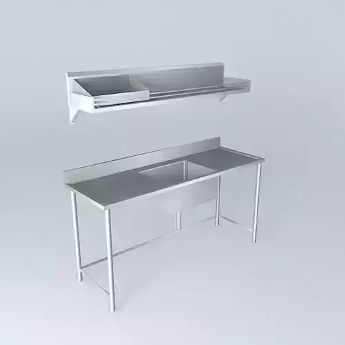 Kit230 Inox Bench and Shelf drainer