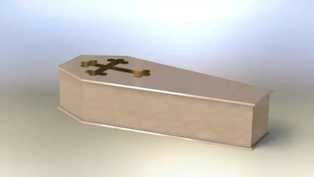 Adult coffin Free 3D model