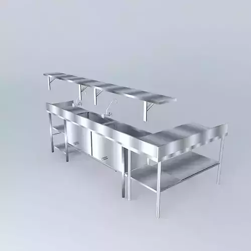 Kit207 Bench Stainless Steel L by Alex Marques