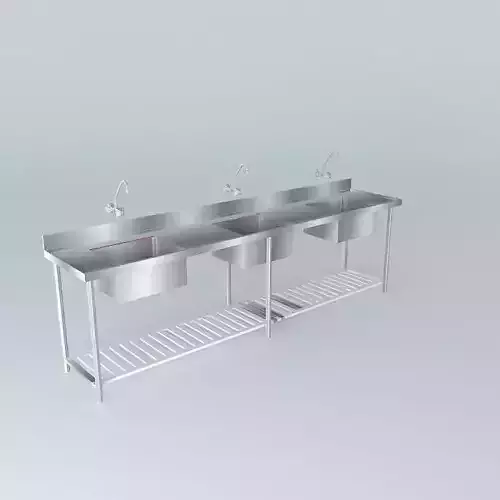 Kit223 Bench Inox 3 Cubas Alex Marques