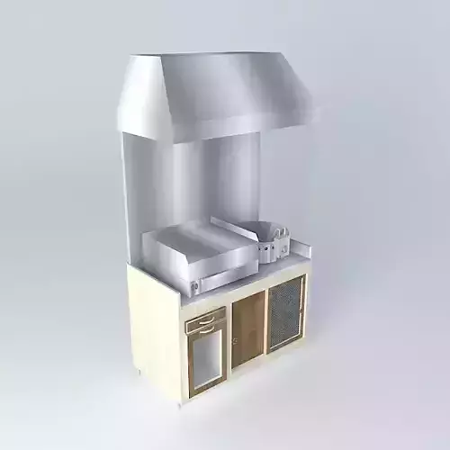 Kit131 Snack Counter and Hood Inox by Alex Marques