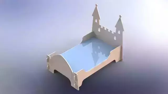 Fairy castle bed Free 3D model