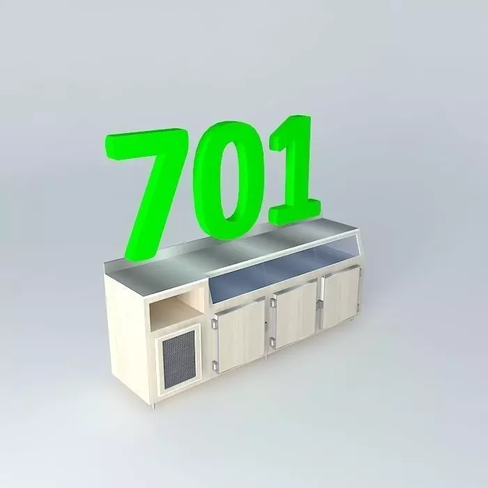 Kit701 Refrigerated Counter milk by Alex Marques Free 3D model
