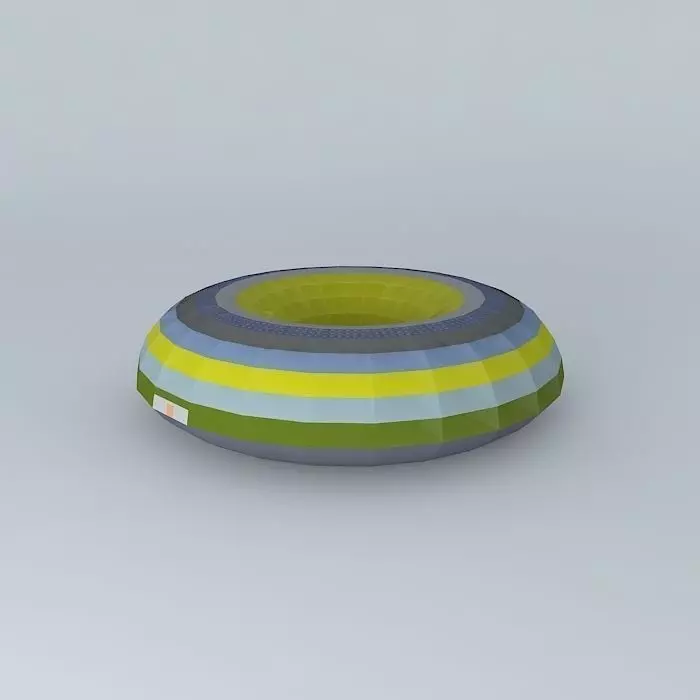 Floating boat 3D model_0