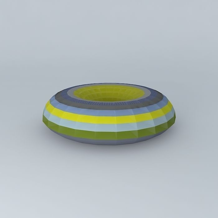 Floating boat 3D model_2