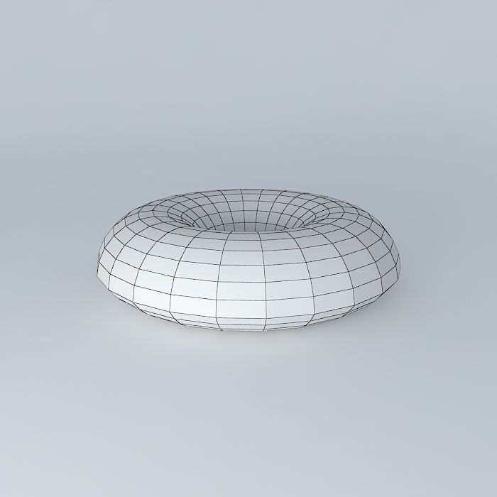 Floating boat 3D model_4