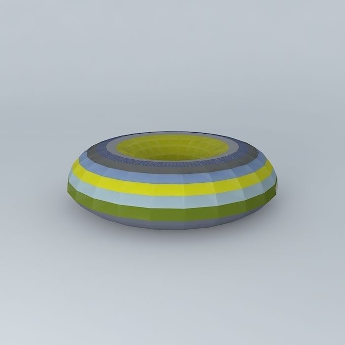 Floating boat 3D model_1