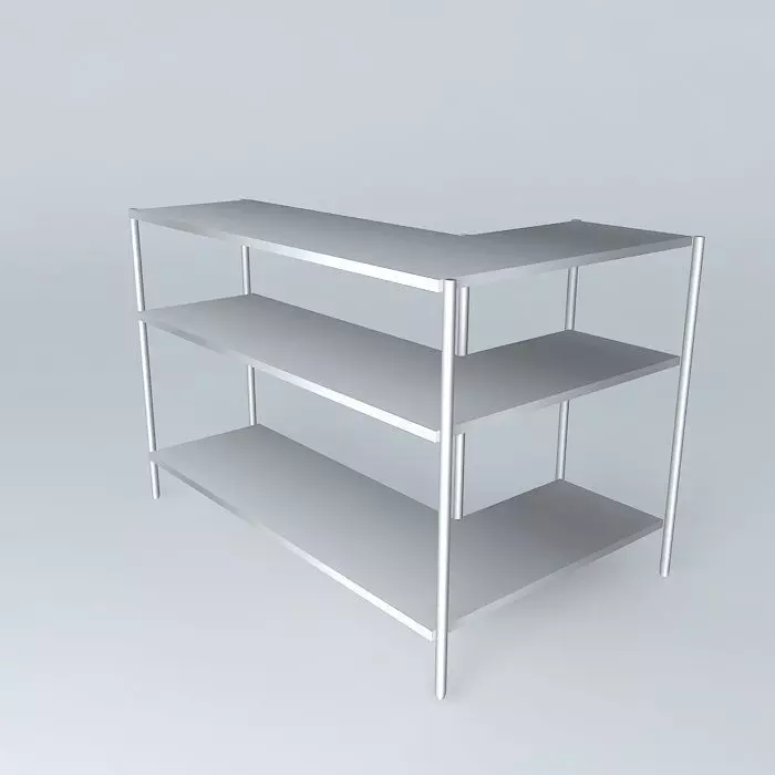 Kit229 shelf Inox 3 Plans in L by Alex Marques Free 3D model