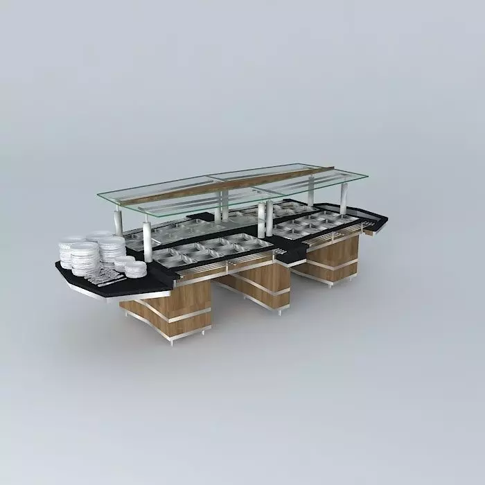 Kit003 Mesa Self Service por Alex Marques Free 3D model
