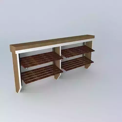 Kit405Panel Mirror and shelves Wood Type Grade by Alex Marques