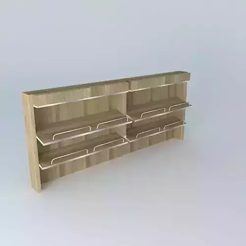 Kit417 Panel Wooden Shelves Inclined by Alex Marques