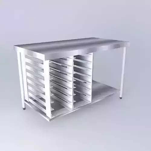 Kit stainless steel workbench with drawers