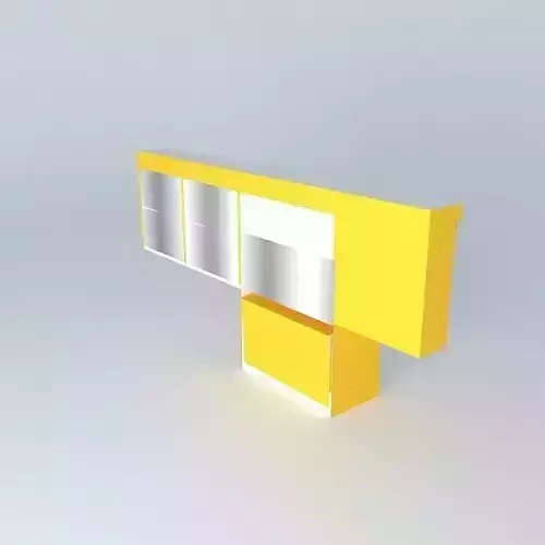 Kit410Panel Mirror Door Bread and shelves by Alex Marques