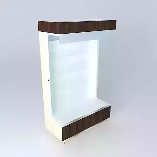 Kit821B display case with glass shelves
