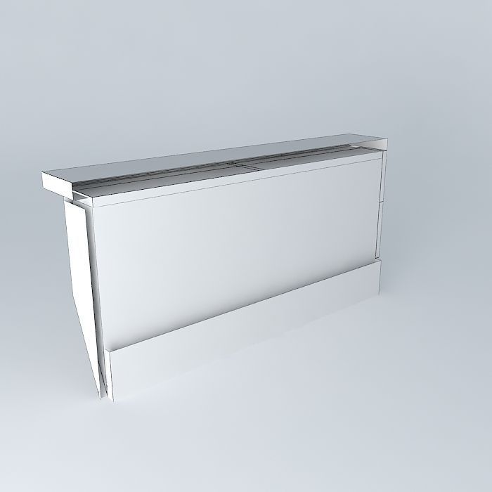 Kit404 panel with shelf Wood Leaning by Alex Marques Free 3D model_4