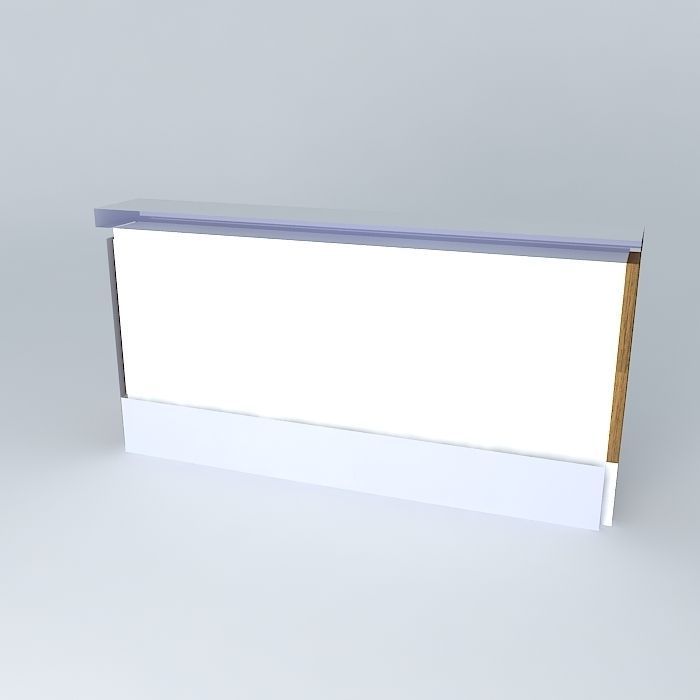 Kit404 panel with shelf Wood Leaning by Alex Marques Free 3D model_1