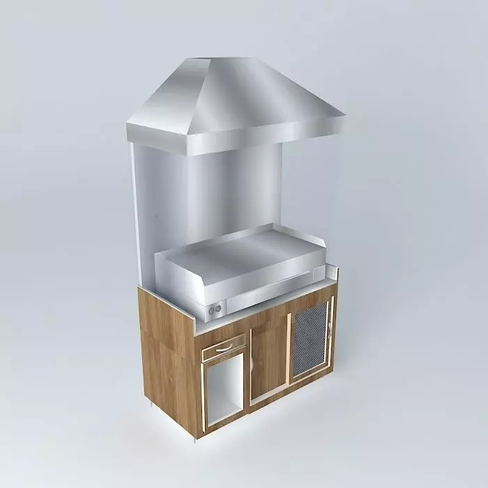 Kit128 Snack Counter and Hood by Alex Marques Free 3D model