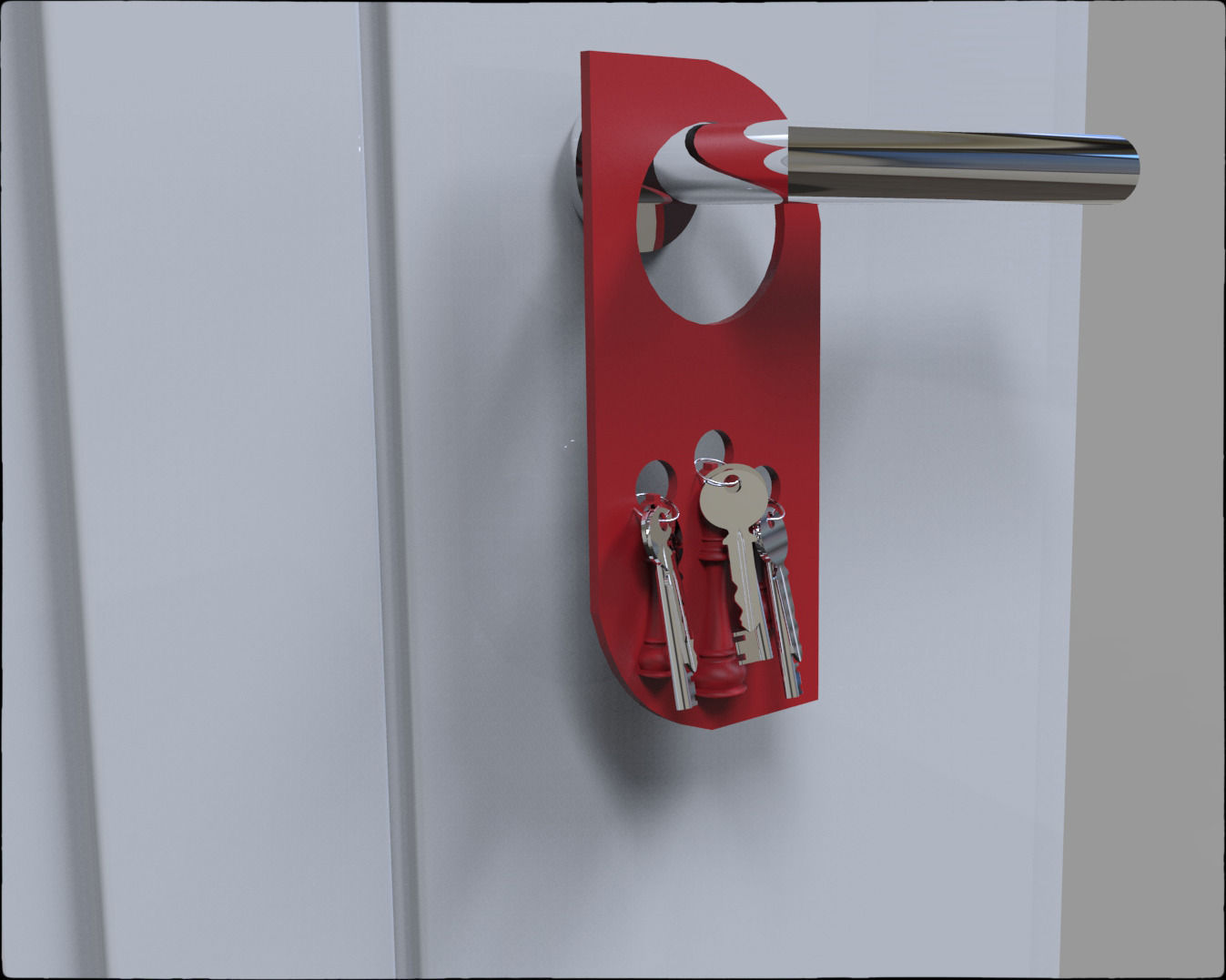 Door Hanger Chess Design Key Holder 3D print model_4