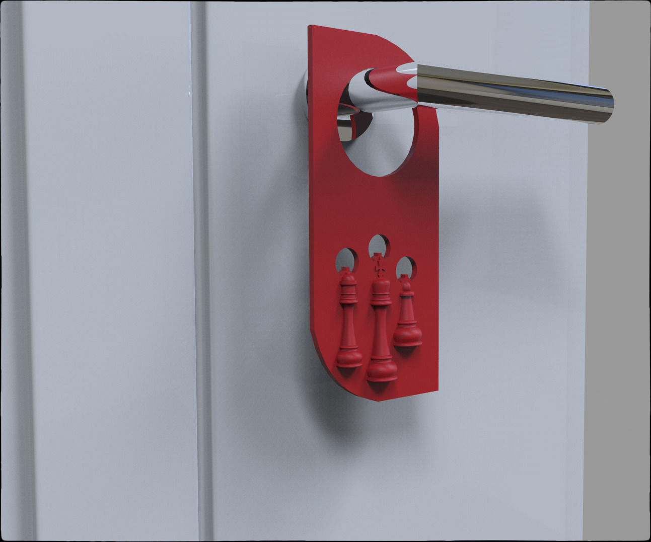 Door Hanger Chess Design Key Holder 3D print model_3