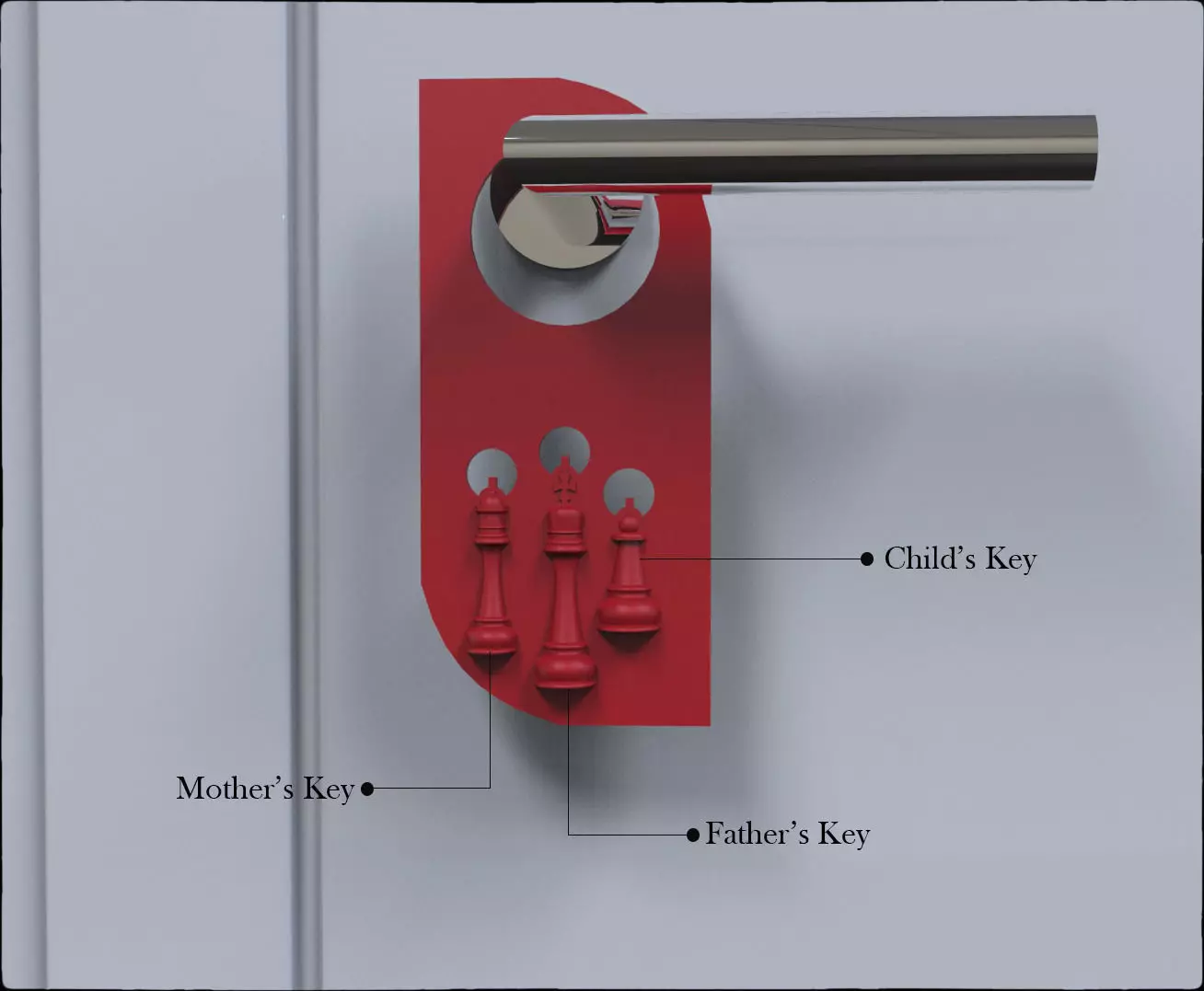 Door Hanger Chess Design Key Holder 3D print model_0