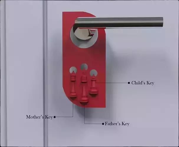 Door Hanger Chess Design Key Holder 3D print model Door Hanger Chess Design Key Holder 3D print model