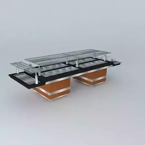 Kit005D coffee table with glass tops