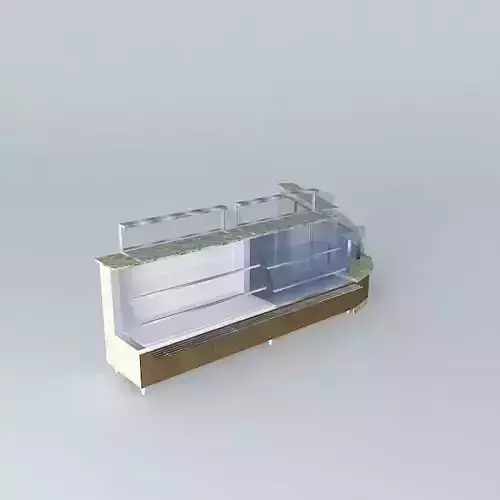 Kit809L Curved Glass Exhibitors