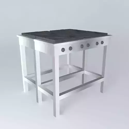 Kit kitchen island with two burners